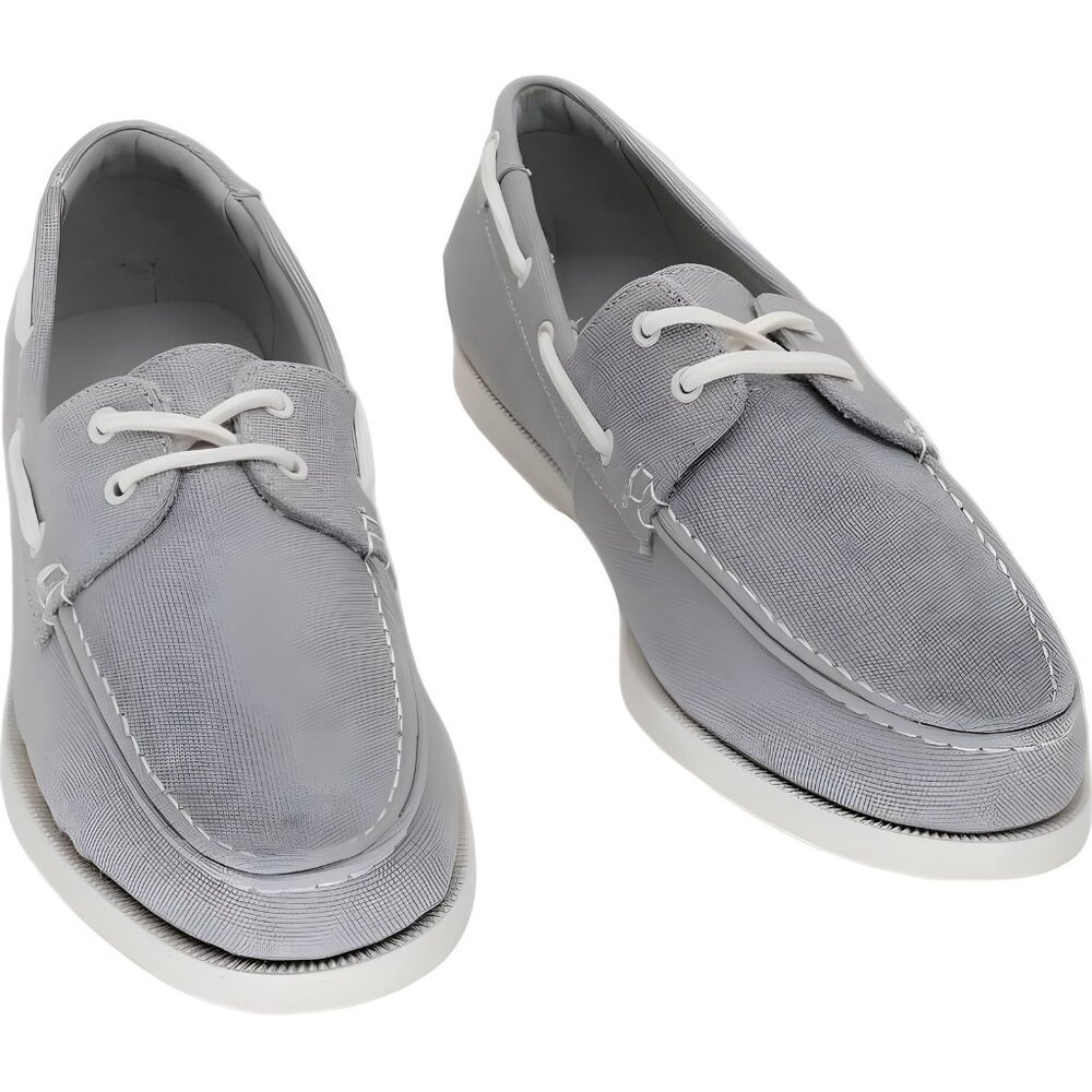 Club Room Men's Elliot Lace-Up Boat Shoe Grey 9.5M